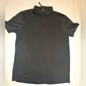 Lululemon Shirt Mens XL Black Evolution Polo Performance Golf Short Sleeve